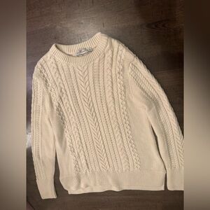 Vineyard Vines Cream Cable Knit Fisherman Sweater size M